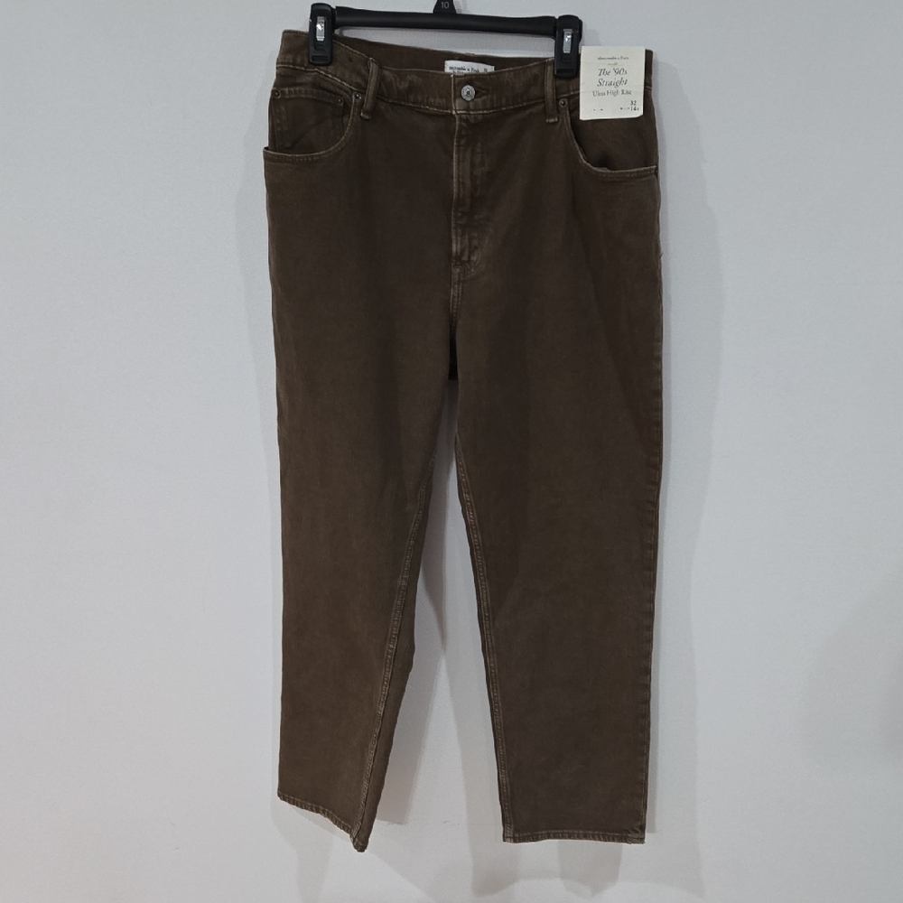 Abercrombie & Fitch Sz 32/14s Womens The '90s Straight Ultra High Rise Jeans